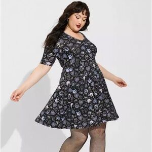 NWT Torrid Super Soft Halloween Skater Dress